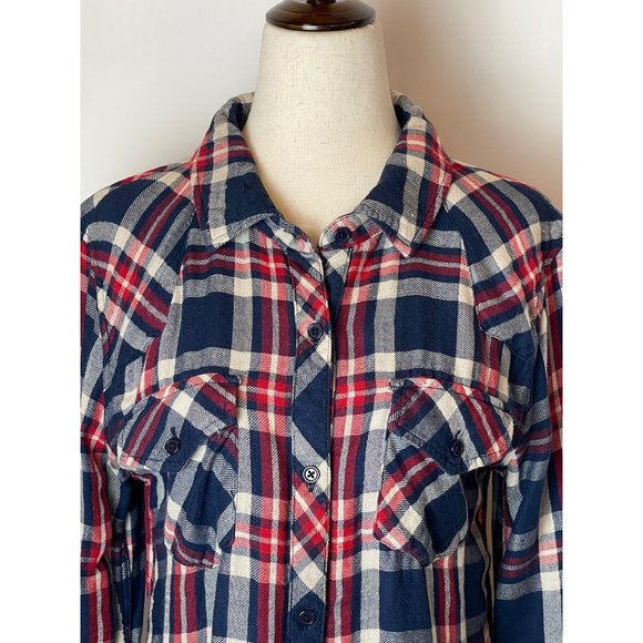 Rails Red And Blue Plaid Long Sleeve Button Down Collared Flannel Shirt Size S - Picture 6 of 9